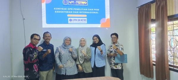 Tanda Tangan Kontrak OPR Dosen Fakultas Kedokteran UM Metro: Kolaborasi untuk Peningkatan Kualitas Riset