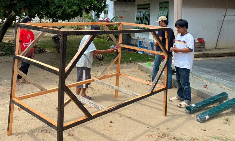 Mahasiswa KKN Kelompok 36 UM Metro Bangun Bank Sampah Bersama Masyarakat Panaragan Jaya, Dukung Pencapaian SDGs