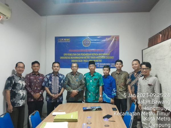Awal Tahun 2023 LPPM UM Metro adakan kegiatan Kontrak Pendanaan OPR Penelitian dan Pengabdian kepada Masyarakat 