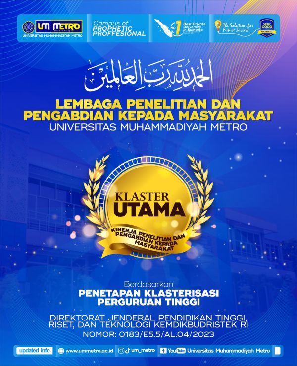 LPPM UM Metro Kembali Meraih Kinerja UTama di bidang Penelitian dan Pengabdian kepada Masyarakat