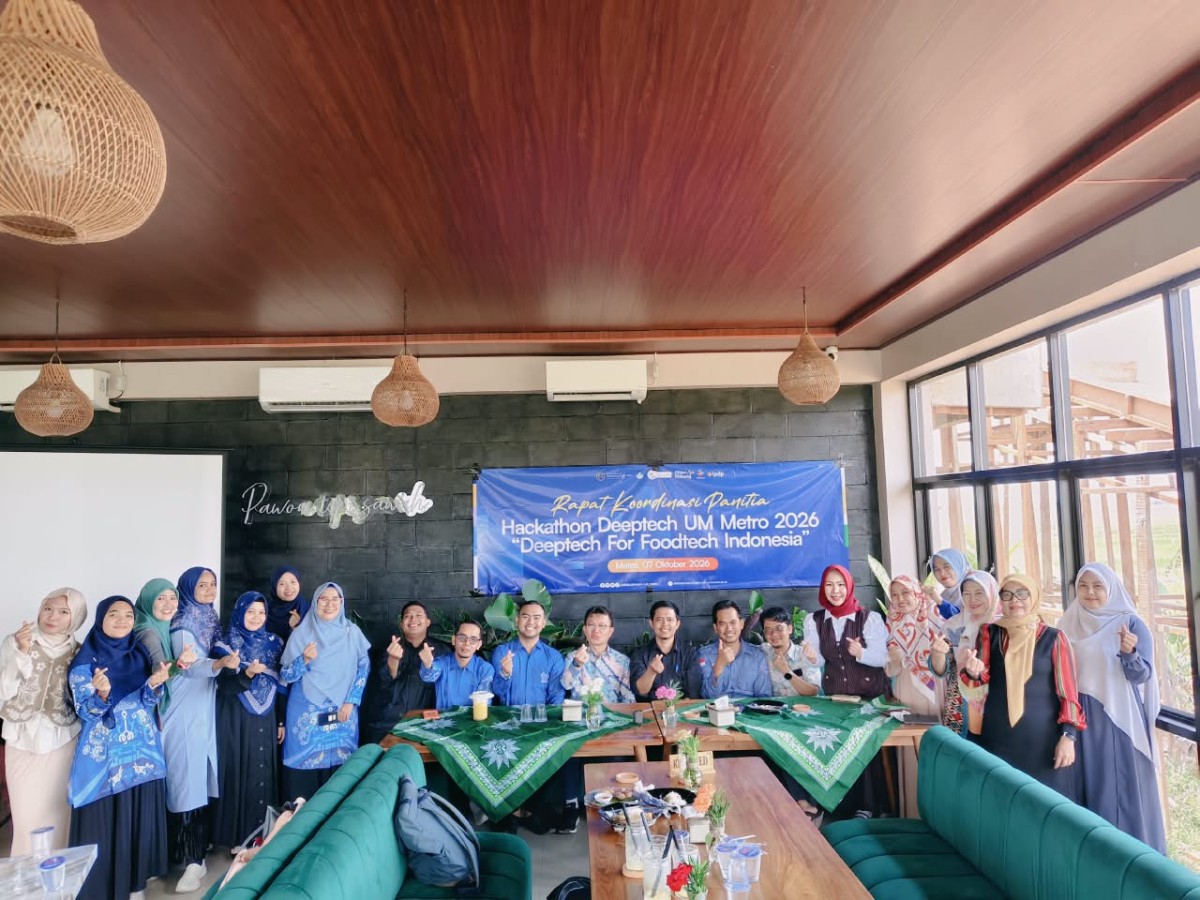 Pemantapan Persiapan "Deeptech for Foodtech Indonesia", Panitia Hackathon Deeptech UM Metro 2026 Gelar Rapat Koordinasi