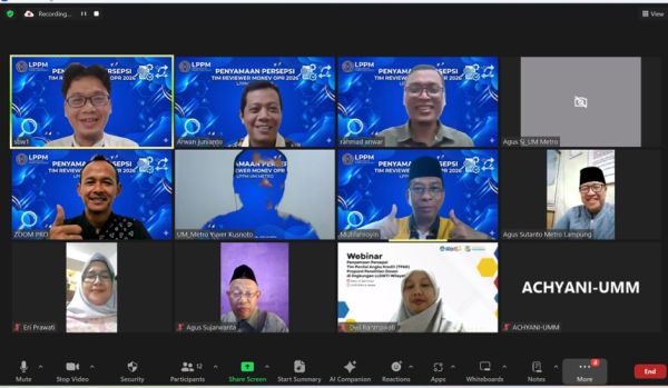 Jaga Mutu Penelitian dan PKM, LPPM UM Metro Gelar Penyamaan Persepsi Tim Reviewer Monev OPR 2026